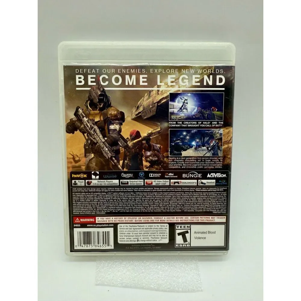 PS3 Destiny Playstation 3 PS3 Shooter FPS RPG Multiplayer‎ Game And Case Tested